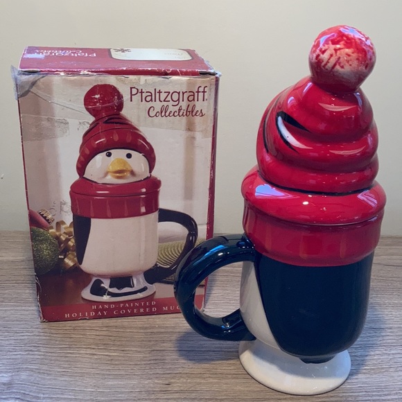 Pfaltzgraff collectibles penguin skate covered mug NWOT - Picture 2 of 16